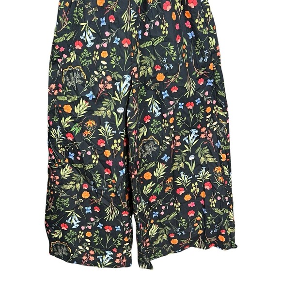 Anthropologie Jumpsuit‎ Hutch Poplin Forest Blue Botanical Floral Womens XSmall - Picture 5 of 15